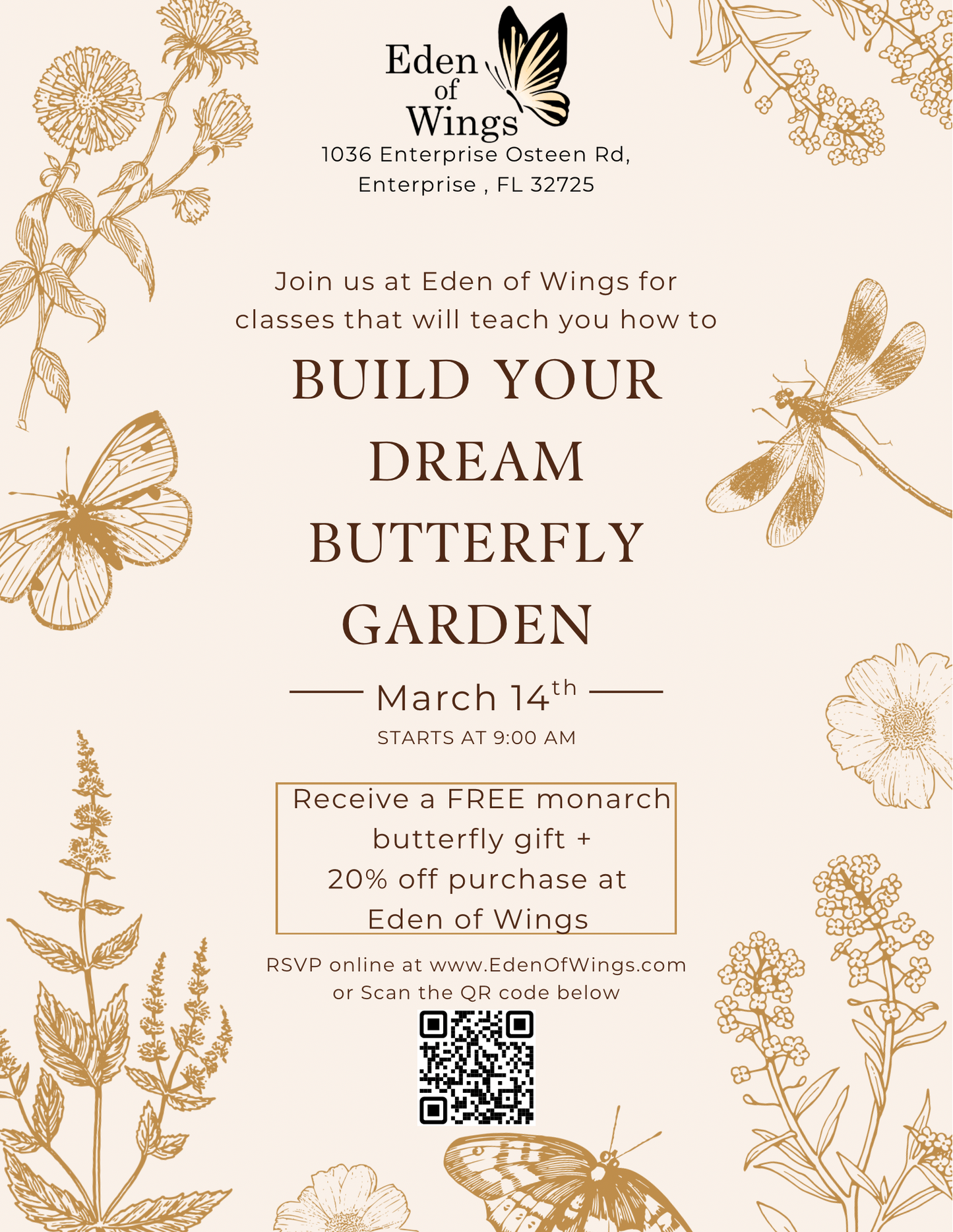 Build Your Dream Butterfly Garden Workshop - Hands-On Experience