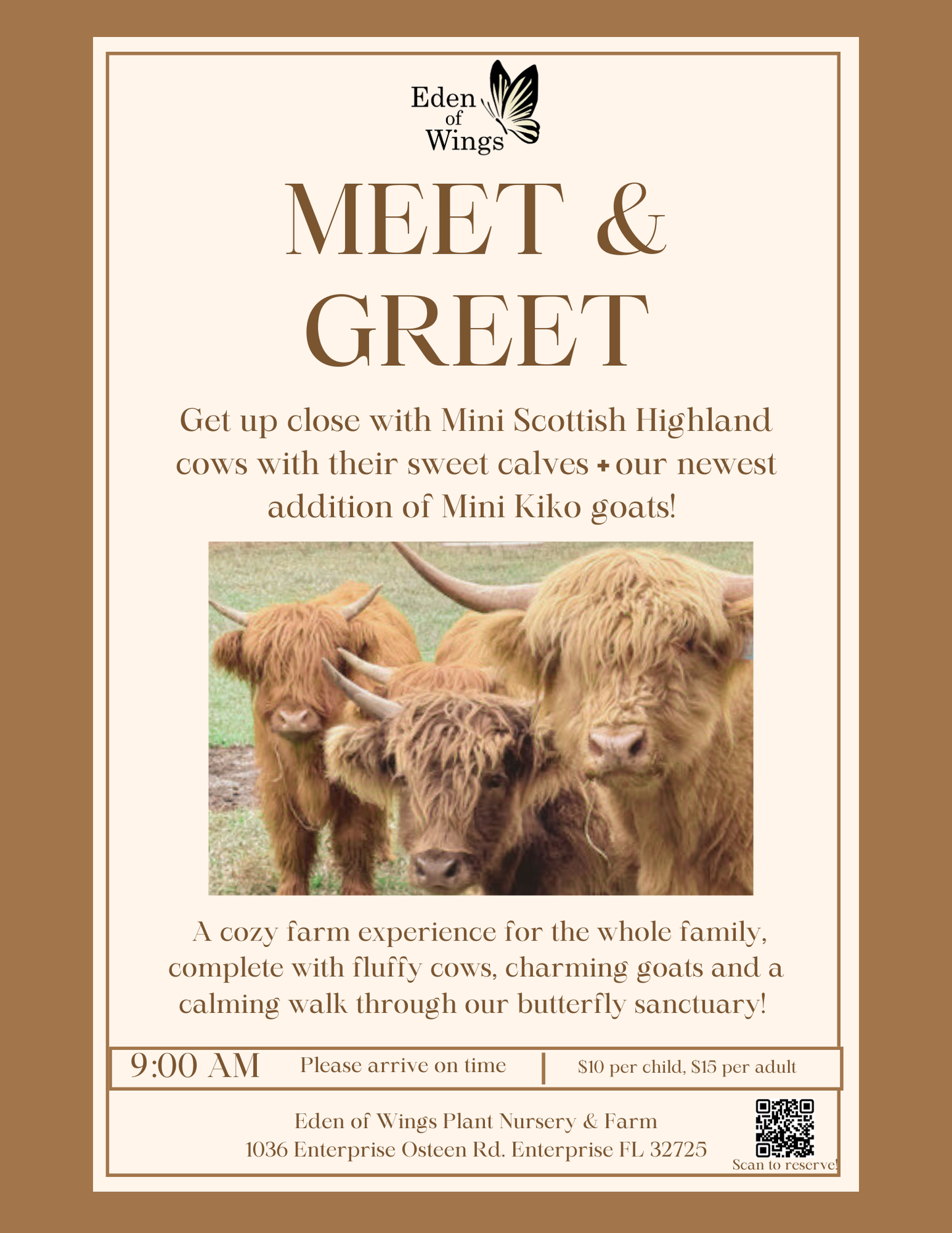 Meet & Greet: Mini Scottish Highland Cows + Mini Kiko Goats